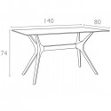 80×140 Rattan Masa ASS864