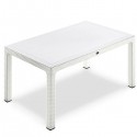 90×150 Camlı Rattan Masa ANV011