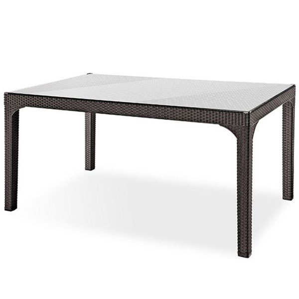 90×150 Camsız Rattan Masa ANV006