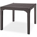 90×90 Camlı Rattan Masa ANV004