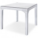 90×90 Camlı Rattan Masa ANV004